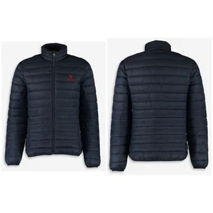 US POLO ASSN Mens Lightweight Bound Quilted Jacket in Dark Sapphire Navy Siz-XXL - Picture 1 of 6