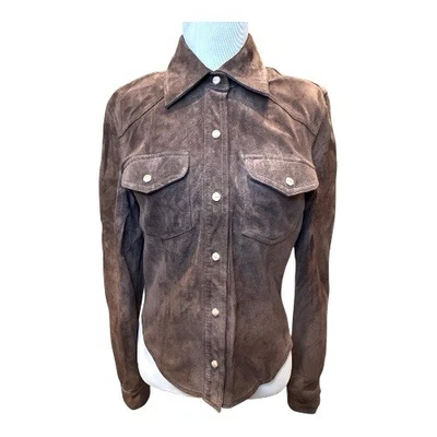 Jaqueta Bebe 100% Couro Western Feminina Marrom Top – Tamanho P - Imagem 1 de 4