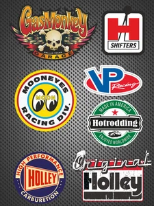 Hot Rod Aufkleber x 7 Werkzeugkiste Santa Pod Gas Monkey Kindig Designs Ford Pop - Bild 1 von 1