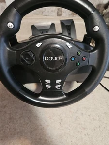 DOYO 7-in-1 R270 270 Degree Gaming Racing Steering Wheel w/ Pedals - Untested - Picture 1 of 6