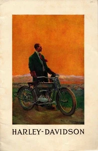 Harley Davidson Motorrad KATALOG 1914 ILLUSTRIERT IN SELTENEM DETAILPROSPEKT - Bild 1 von 4