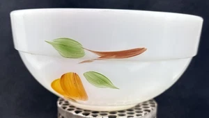Vintage FIRE-KING Fruit Gay Fad Cereal Chili Bowl Hand Painted - Picture 1 of 7