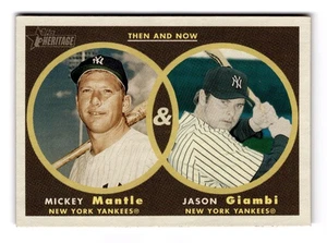 2006 Topps Heritage #TN3 Mickey Mantle / Jason Giambi Then & Now - Picture 1 of 2