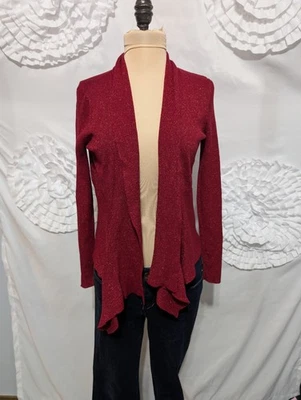 Covington Mujer Talla Med. Suéter Rojo Brillante Vacaciones Festivas Fiesta de Navidad Foto 1 de 4