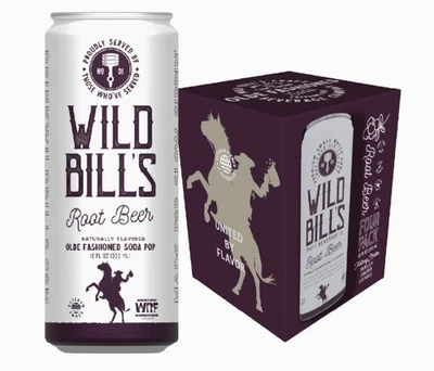 Wild Bill's Soda Pop Root Beer  4 PACK - 12oz - FREE SHIPPING - Image 1 of 4