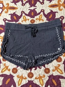 Pantaloncini da spiaggia ROXY What A Vibe Relaxed blu gessato taglia M comodi pull on fluidi - Foto 1 di 8