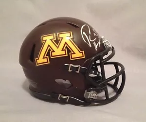 Mini Casco Ra'Shede Hageman FIRMADO Minnesota A PRUEBA DE FOTO AUTOMÁTICA Atlanta Falcons - Imagen 1 de 7