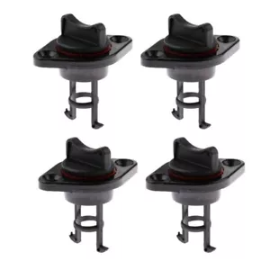 ISURE MARINE Barco Kayak Negro Nylon Tapón de Drenaje 1"" Barco Parte 4 Piezas - Imagen 1 de 6