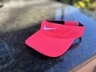 Nike Women's Dri Fit  Visor Hat Hot Pink Cap Tennis Golf Perforated Fabric