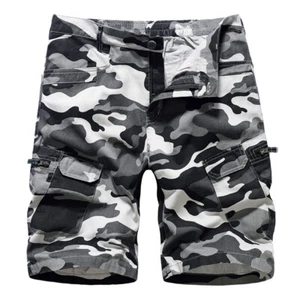 Herren Cargo Shorts Camouflage Freizeit Baumwolle Gerade Locker Outdoor Sport Klassisch - Bild 1 von 20