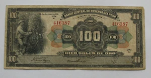 ZALDI2010 - PERU , 100 SOLES DE ORO DE 1939 , CIRCULADO - Imagen 1 de 2