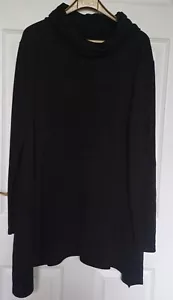 ladies black top size 14 Cowl Neck - Picture 1 of 4