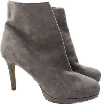 Botines Michael Kors Sammy Platfrom Talla 10 Gris Gamuza Tacones de aguja Cremallera lateral Foto 1 de 4