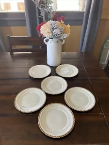 China Co. Pearl Iridescent 22k Gold Trim 7.5" Salad Plates - Picture 1 of 4