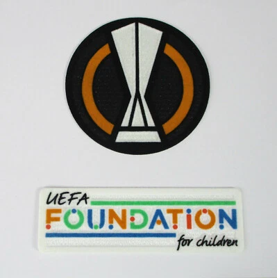 UEFA Europa League Logo Foundation Set Flock Patch Badge 2021-24