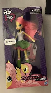 My Little Pony Equestria Girls FLUTTERSHY 2014 Puppe weiß Oberteil grüner Rock RAR - Bild 1 von 6
