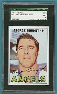1967 Topps George Brunet - #122 SGC 96! Come nuovo! 9! Angeli! - Foto 1 di 2