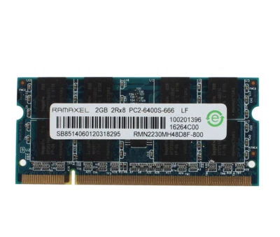 Ramaxel 2 GB 2RX8 PC2-6400S 200Pin DDR2 800Mhz CL6 RAM Memory SODIMM Laptop " - Image 1 of 4