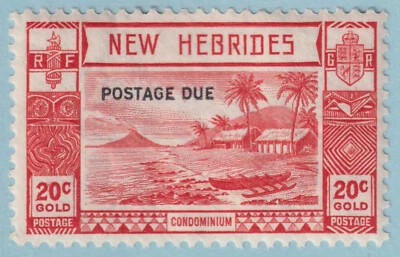 BRITISH NEW HEBRIDES J8 POSTAGE DUE  MINT HINGED OG * VERY FINE! - ZYG - Image 1 of 2