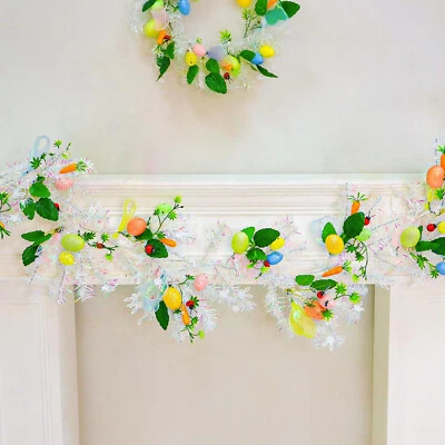 Guirnalda de huevos de Pascua artificial de 6 pies guirnalda de primavera guirnalda de Pascua pastel Foto 1 de 4