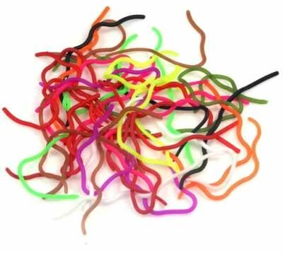 20 x Trout Nudel gewellt Spaghetti Forellenköder Gummiköder 0,3 Gramm 11 mm  - Bild 1 von 2