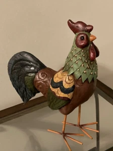 Hahn Harz Holzoptik Figur 10,5 x 8,5 - Bild 1 von 8