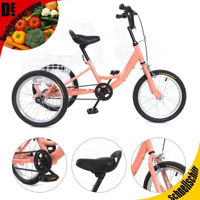 16" 8 Gang Dreirad Trike Cruise für Jahre Kinder mit 3 Rädern & großem Korb - Bild 1 von 4