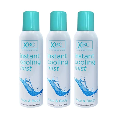 XBC Spray Nebulizzatore Viso e Corpo Raffreddamento Immediato Effetto Rinfrescante 150ml x 3