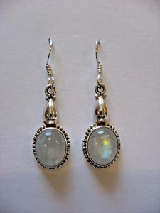 Pendientes de piedras preciosas de plata .925 Anaya Moonstone India - Imagen 1 de 11