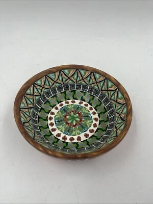 Groovy Retro Colorido Hecho a Mano Resina Cuenco Caprichoso MCM Foto 1 de 4