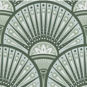 Geometric Peel and Stick Wallpaper Boho, Green Contact Paper 17.7” X 9.83Ft - Picture 1 of 7