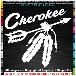 - Calcomanía pegatina Cherokee con flechas nativas americanas con plumas - Imagen 1 de 12