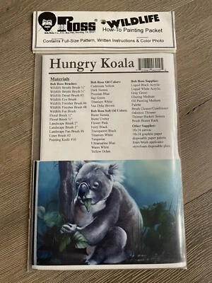 BOB ROSS Wildlife Painting How To Packet Instructional Booklet Hungry Koala - Image 1 of 2