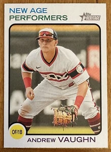 2022 Topps Heritage New Age Performers Card #NAP-25 Andrew Vaughn White Sox - Picture 1 of 6