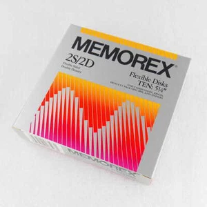 MEMOREX 2S/2D Flexible Floppy Disks 5-1/4", 10 Pack *NEW OLD STOCK!* - Afbeelding 1 van 4