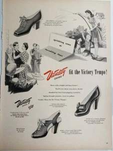 Zapatos Vitality de colección 1944 anuncio impreso decoración artística efímera - Imagen 1 de 1