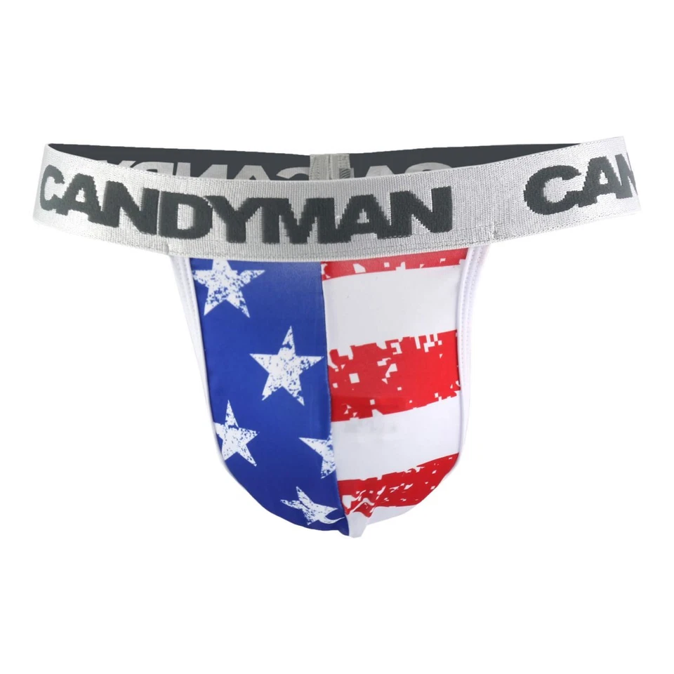 Underwear: CandyMan 99154 Patriotic Thong - Image 1 of 2