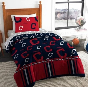 Cleveland Guardians MLB Rotary Twin Bed in a Bag Set-W5291985690 - Picture 1 of 2