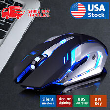 Gaming Mouse Rechargeable X7 Wireless Silent LED Backlit USB Optical Ergonomic A
