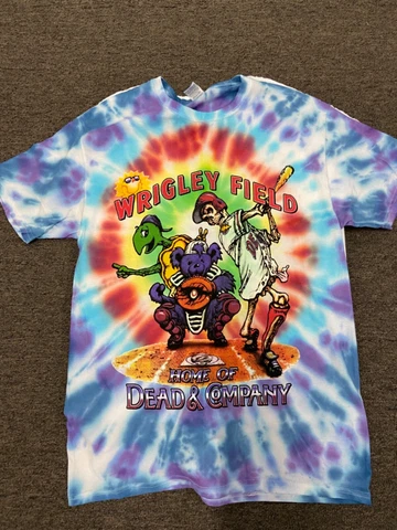 Tie-dye Grateful Dead & Company concert wrigley field CHICAGO CUBS T-shirt  2021 Cover