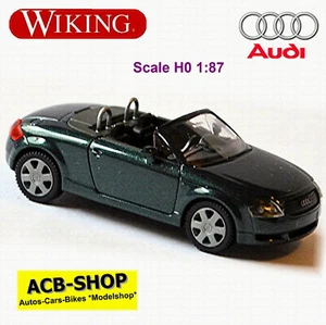 Audi Tt Roadster Tipo 8N 1998-2000 Verde Scuro Metallico 1:87 Wiking 131 01 - Foto 1 di 2