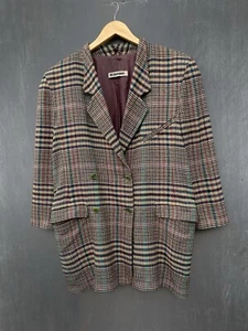 Giacca blazer vintage Jil Sander lana/cashmere a quadretti taglia 34 - Foto 1 di 18