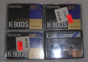 Neu Posten von vier 4 mm Datenbändern DDS DENON K-90DS & Maxell HS-4/30 - Bild 1 von 3