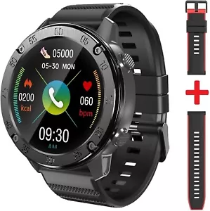 IOWODO X5 Fitness Smartwatch Sportuhr Schwarz 1,3" Farb Touchscreen für Herren - Bild 1 von 5