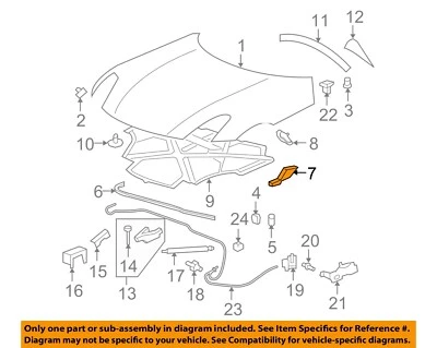 Pontiac GM OEM 06-09 Solstice capó-lado impermeabilización sello izquierda 15864414 Foto 1 de 2