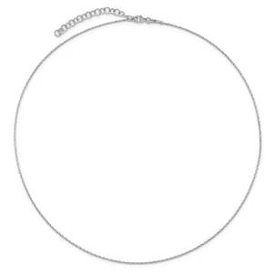 14K Solid White Gold 0.8mm Twisted Neck Collar Neckwire Chain Cuff Choker ... - Picture 1 of 8