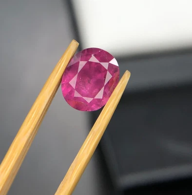 1.25 Cts Natural ruby Pinkish Red Color Oval Shape loose gemstone From Afghan - Image 1 of 4