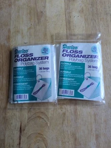 Vintage Lot 2 Darice Floss Organizer Bags w/ Binder Ring 36 Polybag #1146-08 NIP - Picture 1 of 1