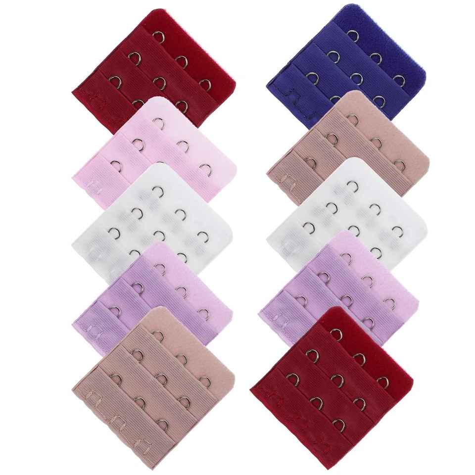  10 PC Bra Extenders Button Closure Lingerie Strap Brassiere Extension Buckle - Image 1 of 4