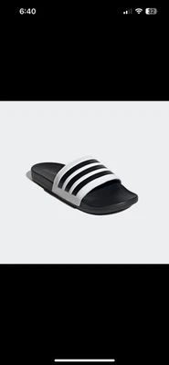 NUEVO Unisex Adidas Adilette Confort Slides Blanco/Negro GZ5893 Para hombres Talla 11 Foto 1 de 3